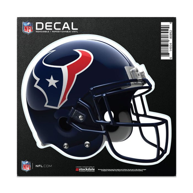 Calcomanía para todo tipo de superficies de los Houston Texans HELMET de 6" x 6"