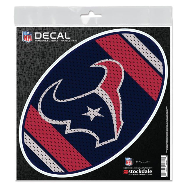 Calcomanía para todas las superficies de la camiseta de los Houston Texans, 6" x 6"