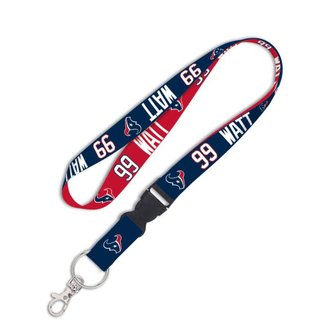 Cordón de los Houston Texans con hebilla desmontable de 1" JJ Watt