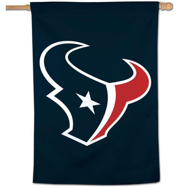 Bandera vertical con el logotipo de los Houston Texans de 28" x 40"