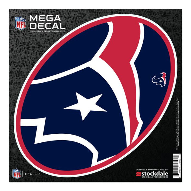 Calcomanías para todo tipo de superficies de los Houston Texans MEGA de 12" x 12"