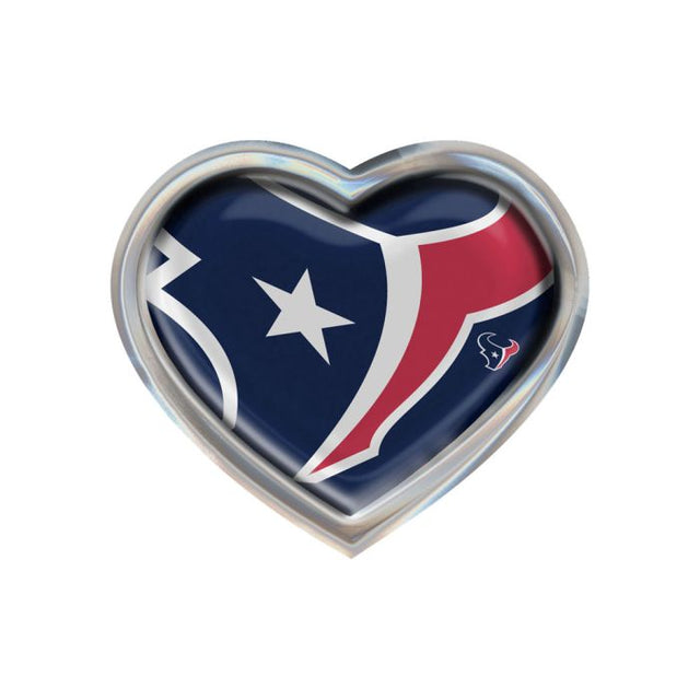 Houston Texans MEGA Chrome Metal Domed Emblem HEART