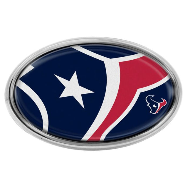 Houston Texans MEGA Chrome Metal Domed Emblem