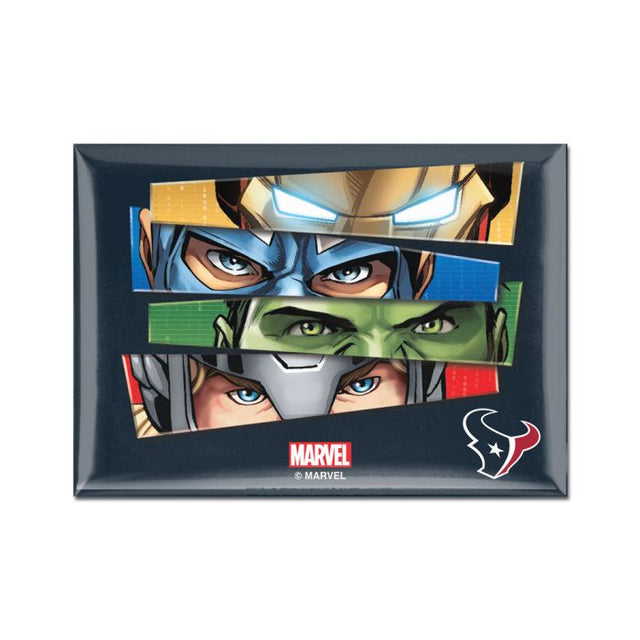 Imán de metal de Marvel de 2,5" x 3,5" de Houston Texans/Marvel (C) 2021