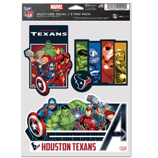 Houston Texans / Marvel (C) 2021 Marvel Multi Use 3 Fan Pack