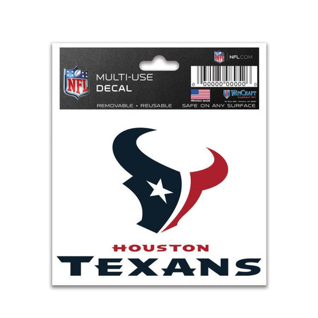 Calcomanía multiusos de los Houston Texans de 3" x 4"