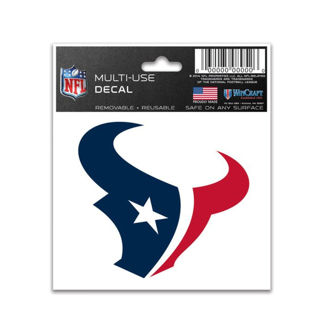 Calcomanía multiusos de los Houston Texans de 3" x 4"