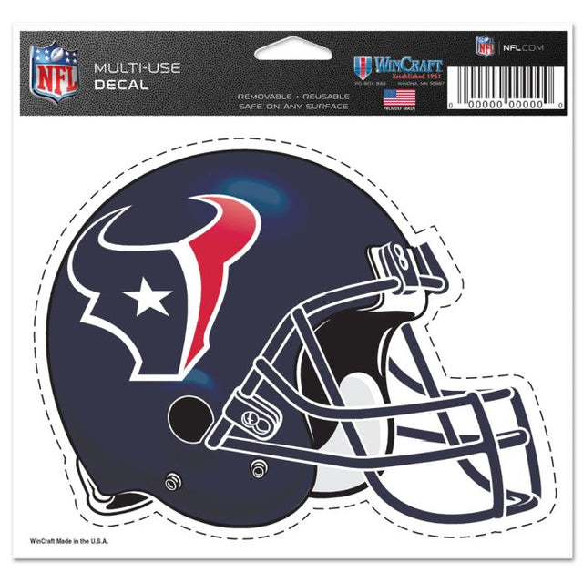 Calcomanía multiusos de los Houston Texans, fondo transparente, 5" x 6"