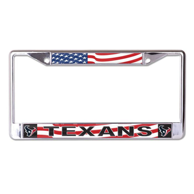 Houston Texans PATRIOTIC Lic Plt Frame S/L Printed