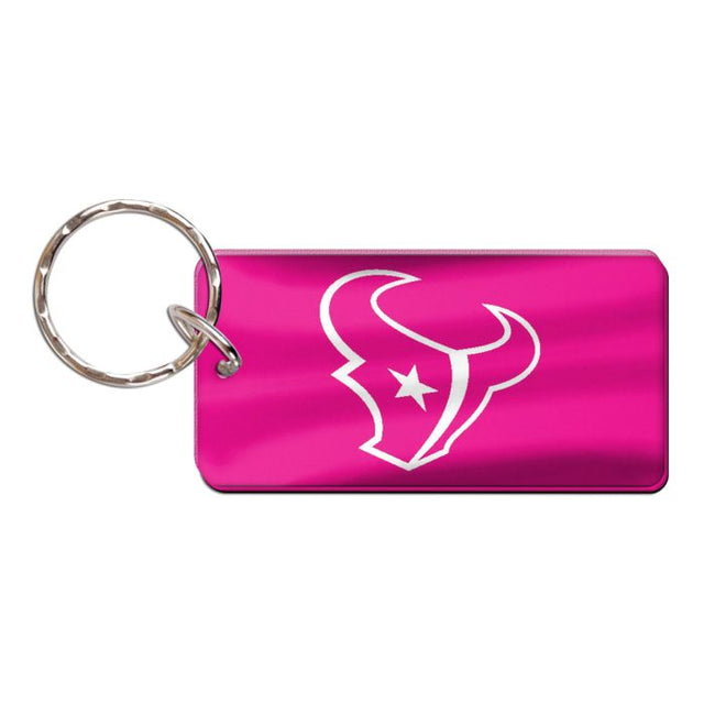 Houston Texans PINK Keychain Rectangle