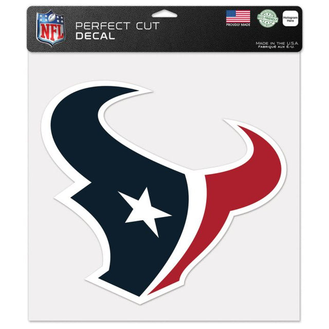 Calcomanía de color de corte perfecto de los Houston Texans de 12" x 12"