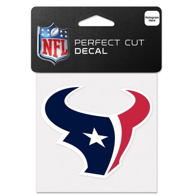 Calcomanía de color de corte perfecto de los Houston Texans de 4" x 4"