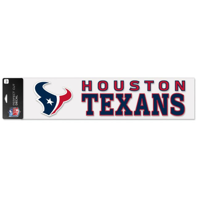 Calcomanías de corte perfecto de los Houston Texans de 4" x 17"