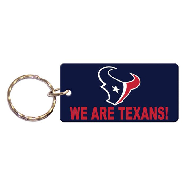 Llavero rectangular con lema de los Houston Texans