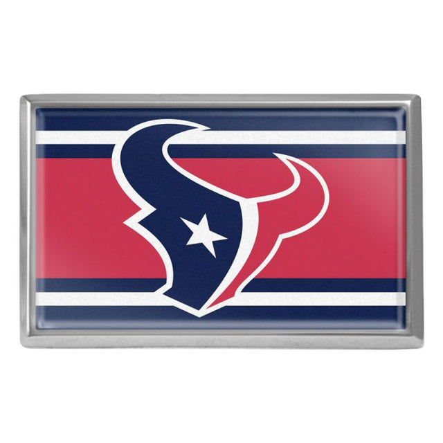 Houston Texans STRIPES Chrome Metal Domed Emblem