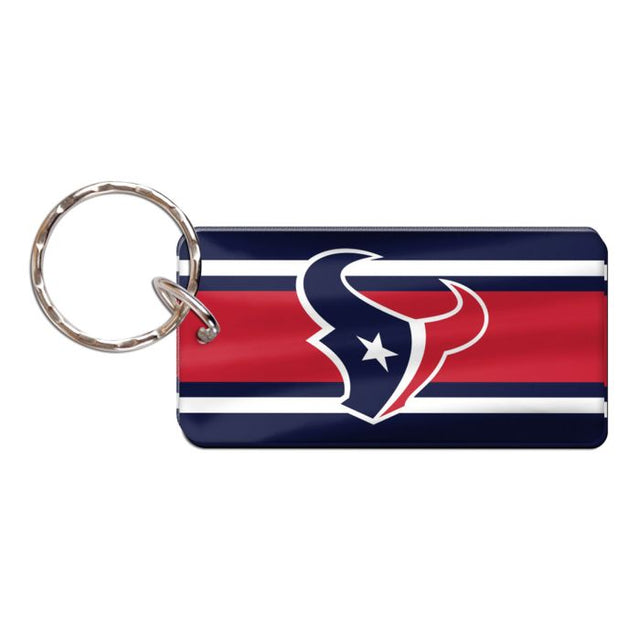 Houston Texans STRIPES Keychain Rectangle