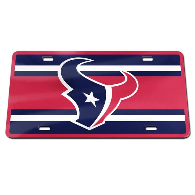 Houston Texans STRIPES Specialty Acrylic License Plate