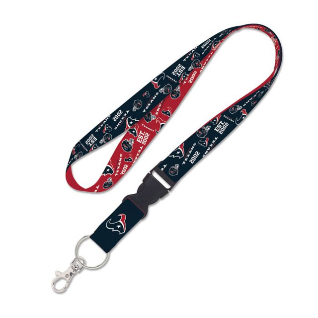 Cordón con estampado disperso de los Houston Texans con hebilla desmontable de 1"