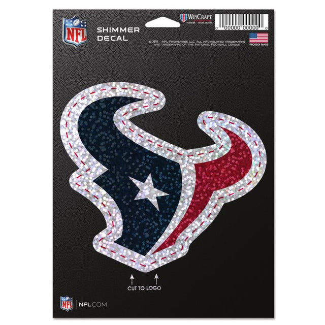 Calcomanías brillantes de los Houston Texans de 5" x 7"