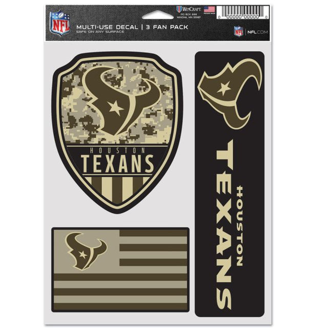 Houston Texans Standard Multi Use 3 Fan Pack