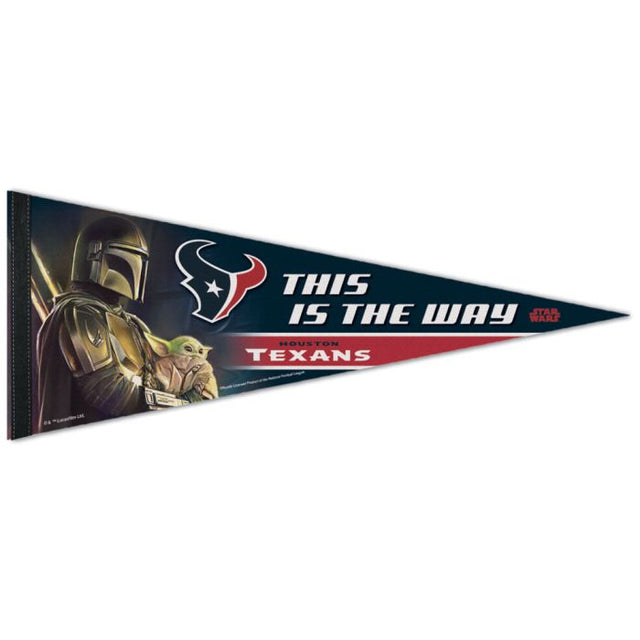 Banderín premium de los Houston Texans / Star Wars Mandalorian de 12" x 30"