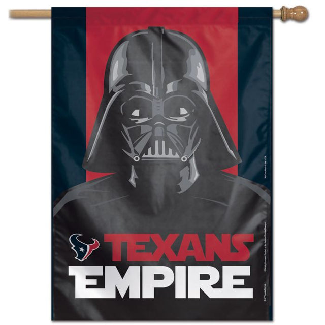 Bandera vertical de los Houston Texans / Star Wars Vader de 28" x 40"