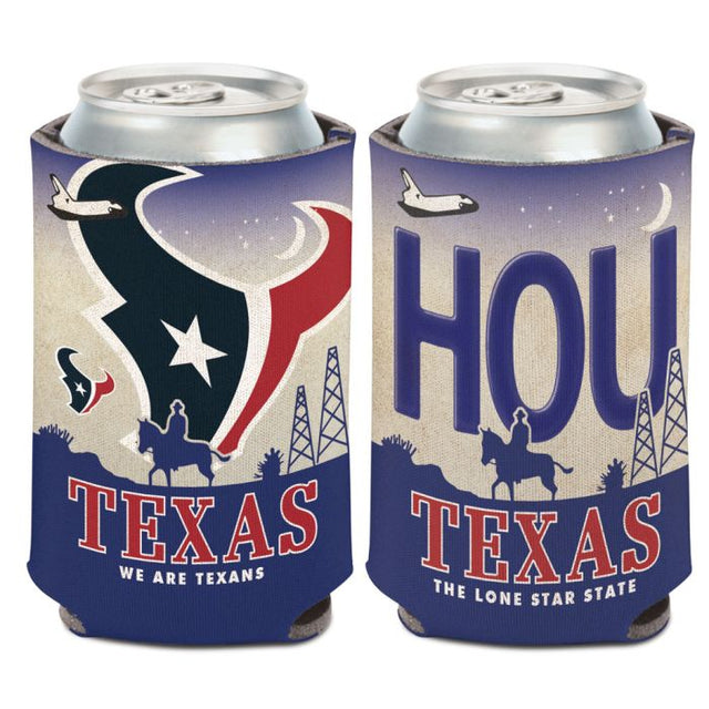 Enfriador de lata con placa estatal de Houston Texans, 12 oz.