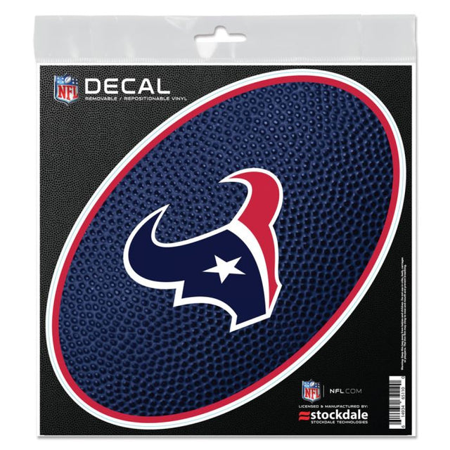 Calcomanía para todas las superficies TEAMBALL de los Houston Texans, 6" x 6"