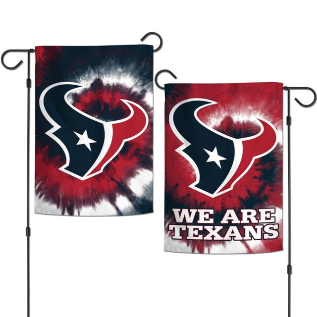 Houston Texans Tie Dye Garden Flags 2 sided 12.5" x 18"