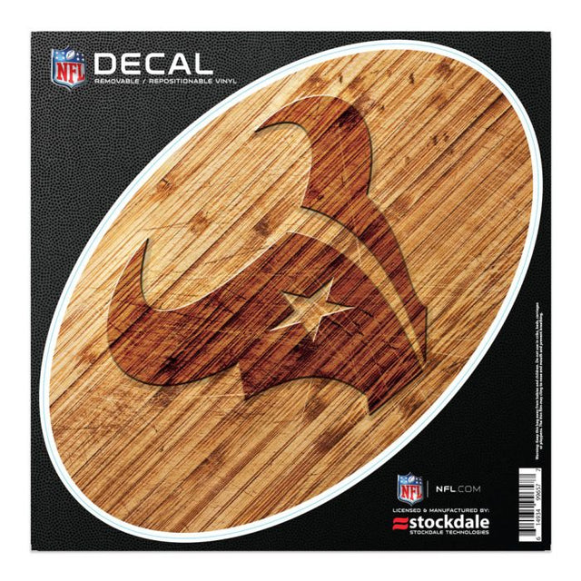 Houston Texans WOOD All Surface Decal 6" x 6"