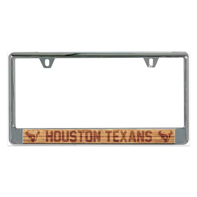 Houston Texans WOOD Lic Plate Frame B/O Printed