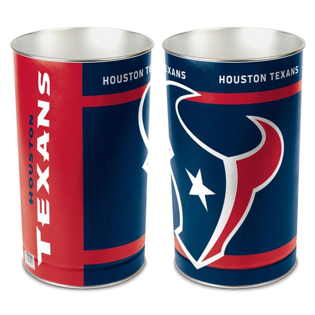 Houston Texans Wastebasket - tapered 15"H