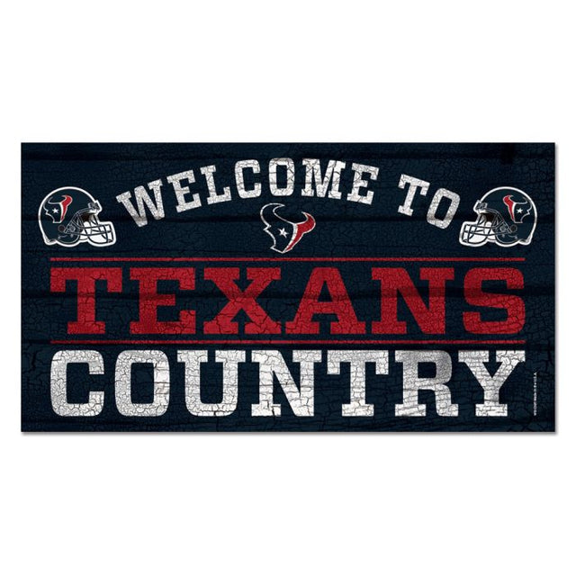 Letrero de madera de los Houston Texans, 13" x 24", 1/4" de grosor