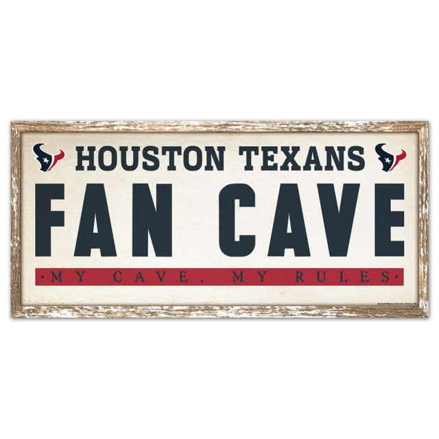 Letrero de madera de los Houston Texans de 8" x 17"