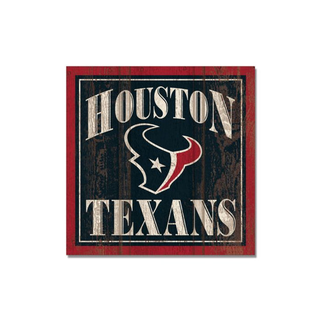 Imán de madera de los Houston Texans de 3" x 3"