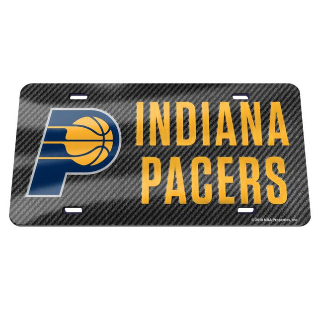 Indiana Pacers CARBON Specialty Acrylic License Plate