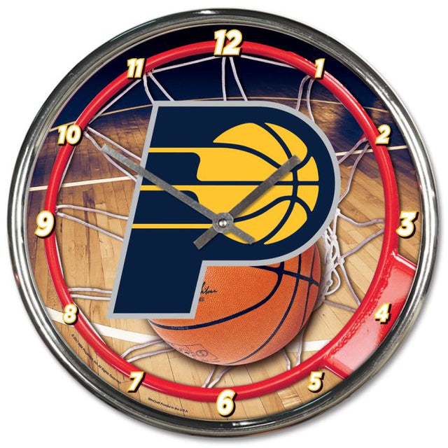 Indiana Pacers Chrome Clock