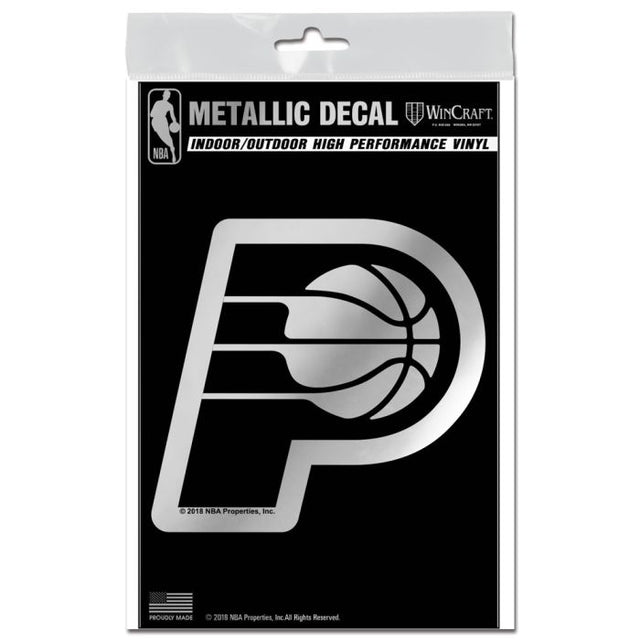 Indiana Pacers Decal Metallic 3" x 5"