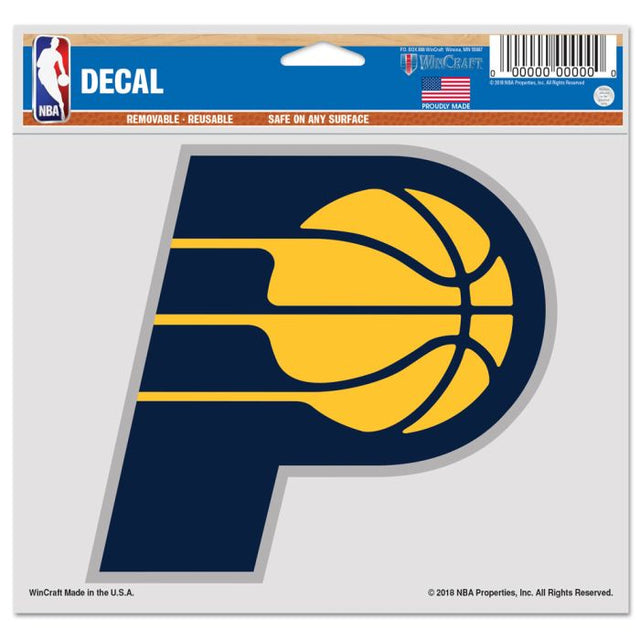 Indiana Pacers Multi-Use Decal -Clear Bckrgd 5" x 6"