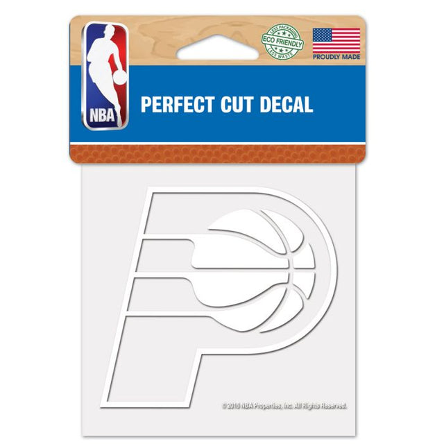 Indiana Pacers Perfect Cut White Decal 4" x 4"