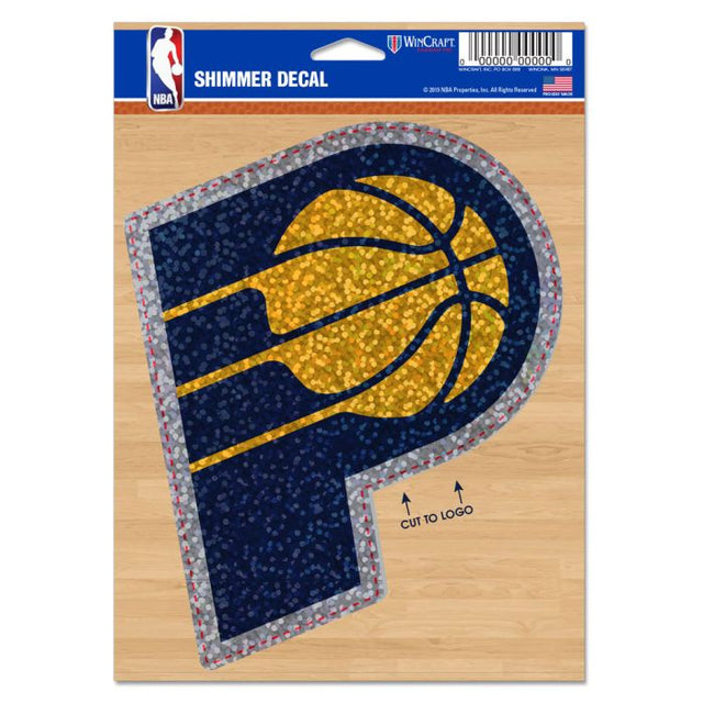 Indiana Pacers Shimmer Decals 5" x 7"