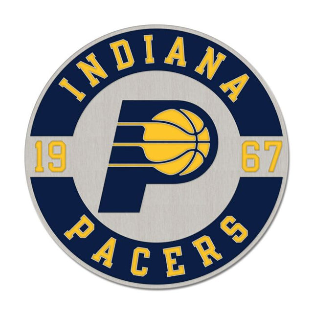 Indiana Pacers round est Collector Enamel Pin Jewelry Card