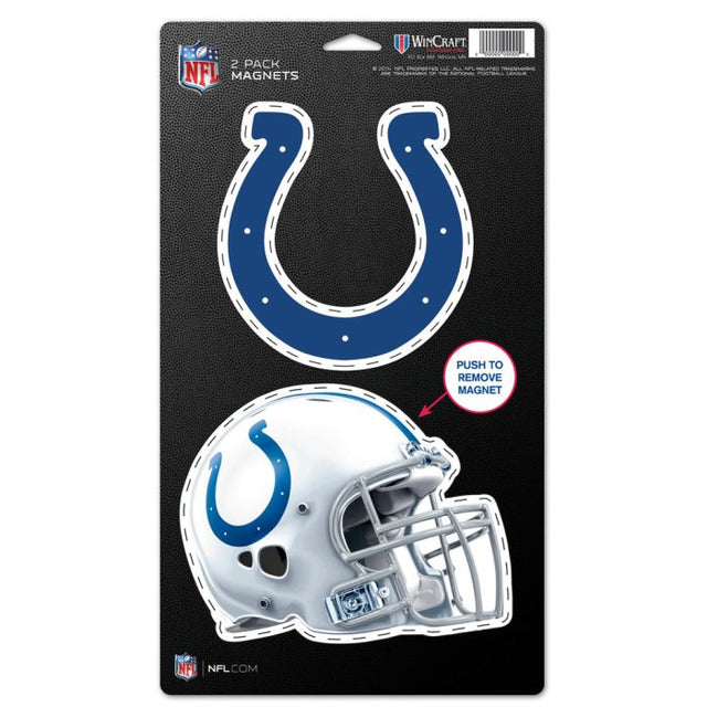 Paquete de 2 imanes de los Indianapolis Colts de 5" x 9"