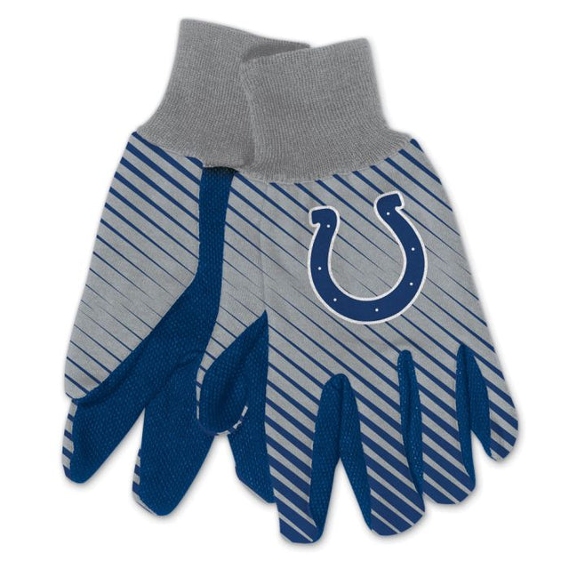 Guantes bicolor para adultos de los Indianapolis Colts