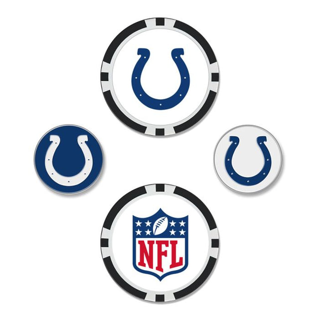 Juego de cuatro marcadores de pelota de los Indianapolis Colts