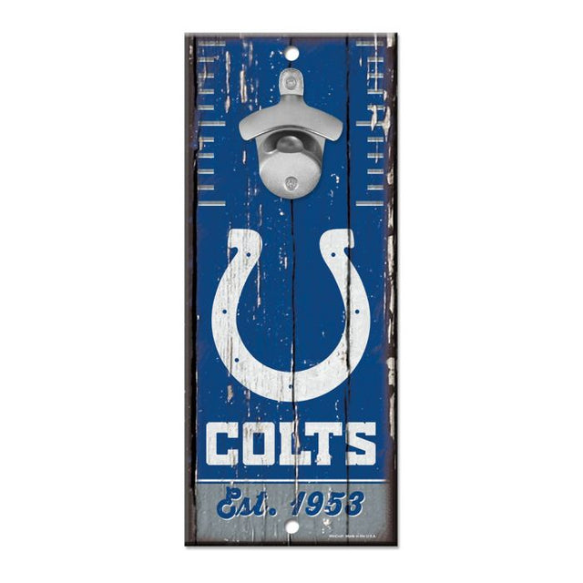 Indianapolis Colts Bottle Opener Sign 5x11