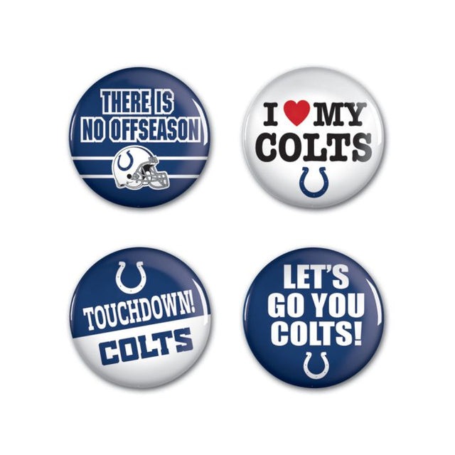 Indianapolis Colts Button 4 Pack 1 1/4" Rnd