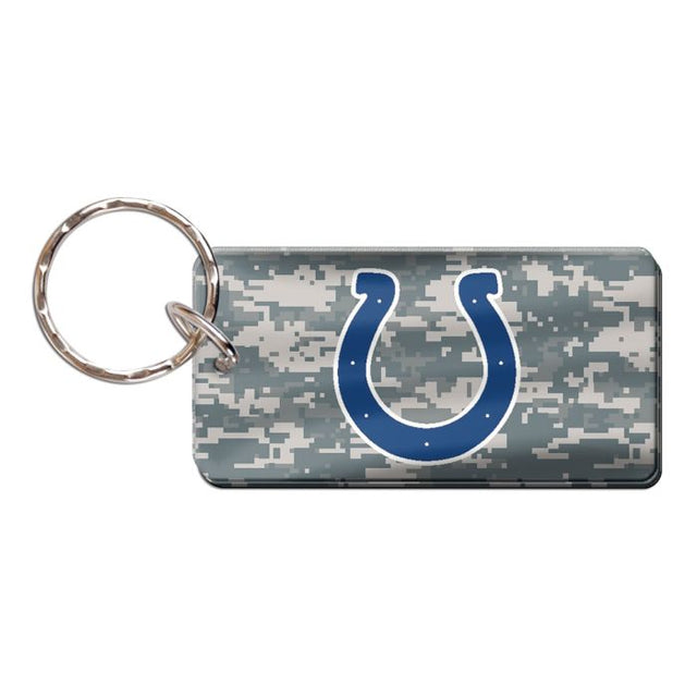 Llavero rectangular con estampado de camuflaje de los Indianapolis Colts