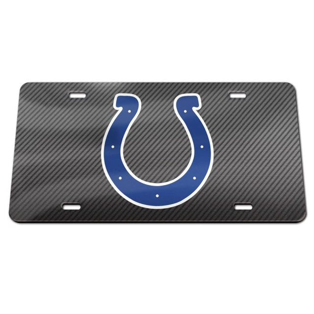 Placas de matrícula clásicas de acrílico de los Indianapolis Colts CARBON