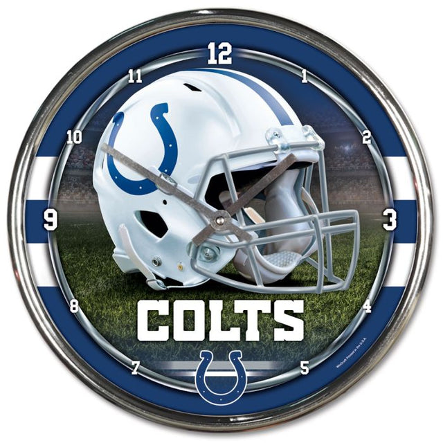 Indianapolis Colts Chrome Clock